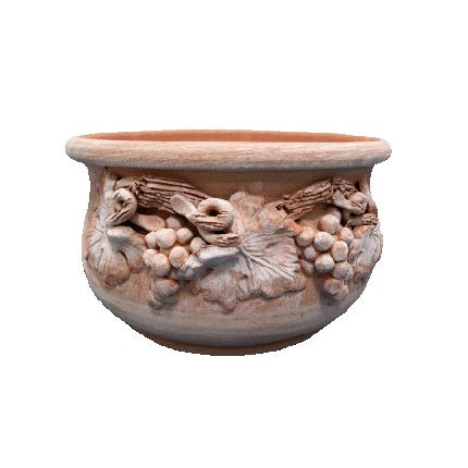 Galestro Terracotta Pflanzschale – Ciotola Con Uva