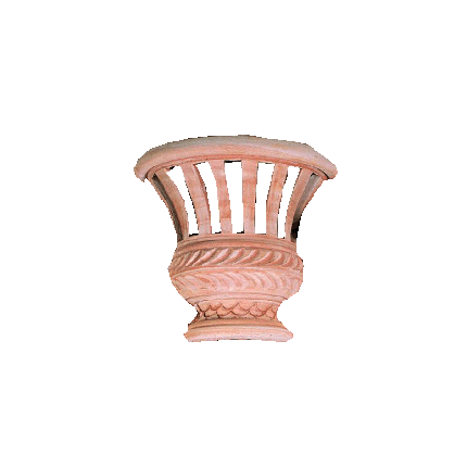 Galestro Terracotta Leuchte – Coprilampada Con Bastoni – H 30 × D 32 cm