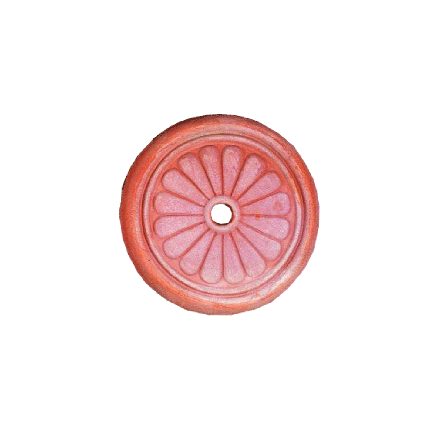 Galestro Terracotta Brunnen oder Becken – Rosone Sbaccellato – H 28 × D 28 cm