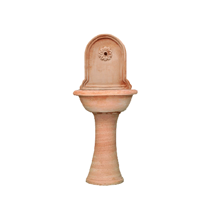 Galestro Terracotta Brunnen oder Becken – Fontana A Parete Media – H 76 × D 42 × L 38 cm