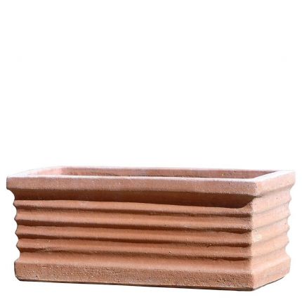 Impruneta Terracotta, Cassetta a righe grandi, Blumengefäß