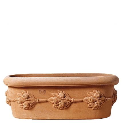 Impruneta Terracotta, Cassetta calzolai festonata, Blumengefäß