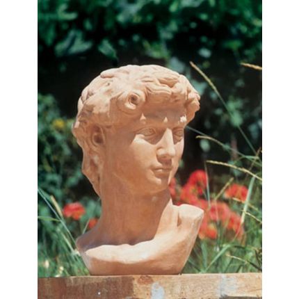 Impruneta Terracotta, David, Büste, Junge, David (Replika) von Michelangelo