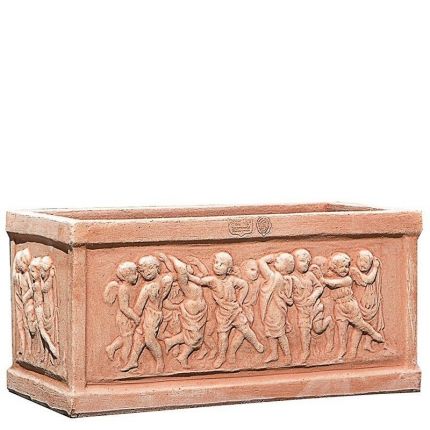 Impruneta Terracotta, Cassetta con putti a bassorilievo