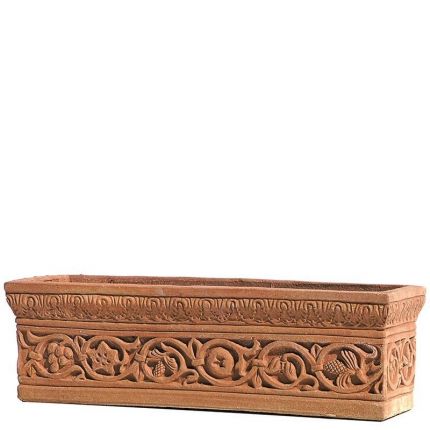 Impruneta Terracotta, Cassetta bizantina con volute, Blumengefäß