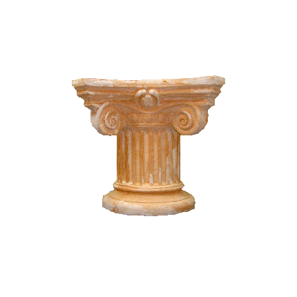 Galestro Terracotta Säule oder Sockel – Capitello Per Tavolo – H 40 × D 44 × L 44 cm