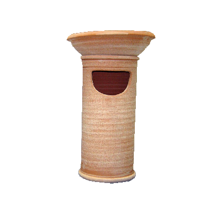 Galestro Terracotta Terracotta-Dekoration – Posacenere Forato Con Ciotola – H 65 × D 40 cm
