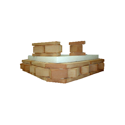 Galestro Terracotta Gartenaccessoire – Mattone Angolare Per Cornice – H 12 × D 12 × L 14 cm