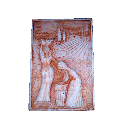 Galestro Terracotta Terracotta-Dekoration – Pannello Vendemmia – H 60 × L 40 cm