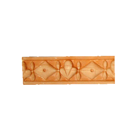 Galestro Terracotta Terracotta-Dekoration – Cornice Giglio – H 15 × L 50 cm