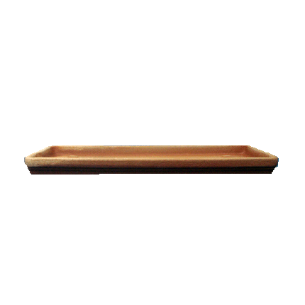 Galestro Terracotta Pflanzgefäß – Sottovaso Rettangolare – H 3.5 × D 17 × L 44 cm
