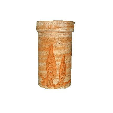 Galestro Terracotta Terracotta-Dekoration – Portabottiglia Con Cipressi – H 21 × D 13 cm