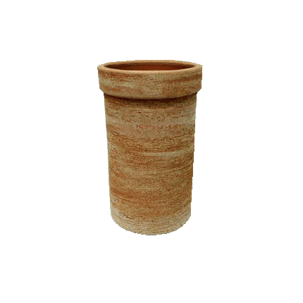 Galestro Terracotta Terracotta-Dekoration – Portabottiglia Liscio – H 21 × D 13 cm