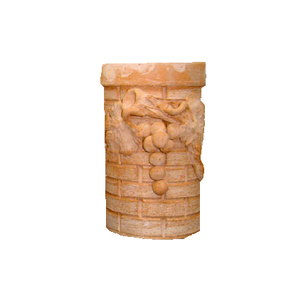 Galestro Terracotta Terracotta-Dekoration – Portabottiglia A Mattoncini Con Uva – H 21 × D 13 cm