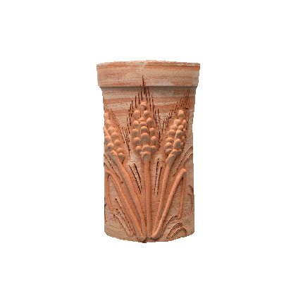 Galestro Terracotta Terracotta-Dekoration – Portabottiglia Con Spighe – H 21 × D 13 cm