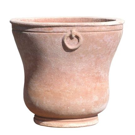 Impruneta Terracotta, Vaso a campana con Anelli, runder Pflanztopf, Blumentopf, Vase