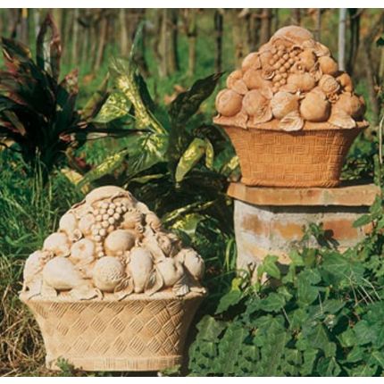 Impruneta Terracotta, Cestino frutta composè - Früchtekorb