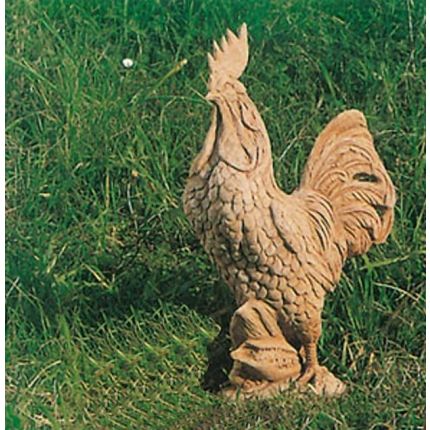 Impruneta Terracotta, Gallo con spiga, Hahn, Tier, Figur