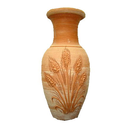 Galestro Terracotta Amphore – Vaso Con Grano – H 80 × D 38 cm