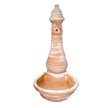Galestro Terracotta Brunnen oder Becken – Fontana Centro Giardino Rosetta – H 100 × L 70 cm