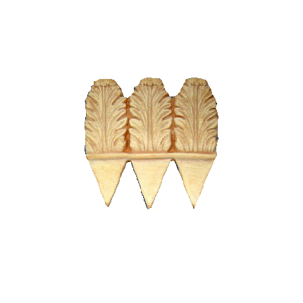 Galestro Terracotta Gartenaccessoire – Cordolo A Tre Foglie – H 30 × D 30 cm