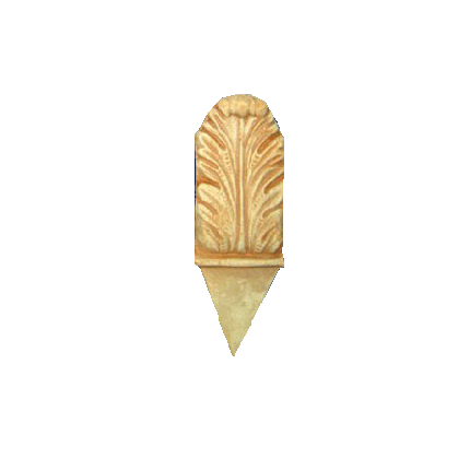 Galestro Terracotta Gartenaccessoire – Cordolo A Una Foglia – H 30 × D 10 cm