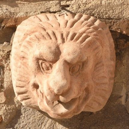 Impruneta Terracotta, Maschere Caprone, Ziegenmaske, Wandbild, Dekoration