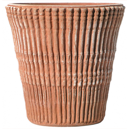 Impruneta Terracotta, Vaso Bambu, runder Pflanztopf, Blumentopf, Vase