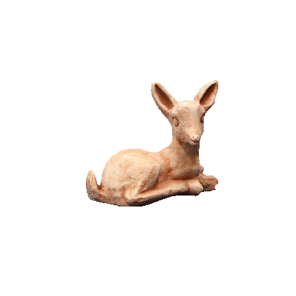 Galestro Terracotta Tierfigur – Bambi Seduto – H 28 × L 30 cm