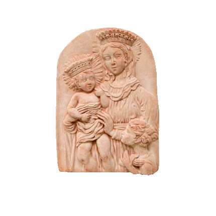 Galestro Terracotta Terracotta-Dekoration – Pannello Madonna Con Bambino – H 54 × L 38 cm