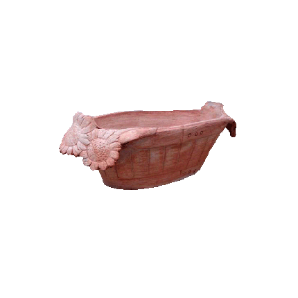 Galestro Terracotta Ovales Pflanzgefäß – Ovale Girasoli – H 17 × D 24 × L 40 cm
