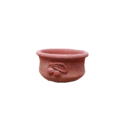 Galestro Terracotta Pflanztopf – Ciotolina Con Ciliegie – H 7 × D 13 cm