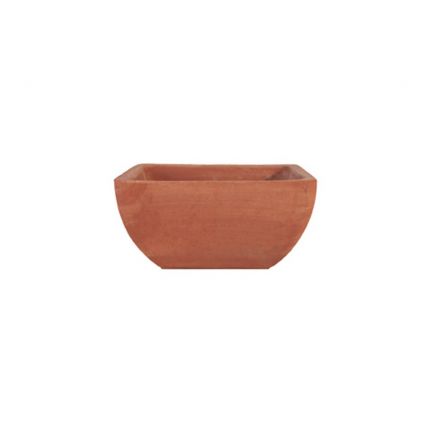 Quadratische Pflanzschale aus Galestro Terracotta, 28 x 28 x 14 cm