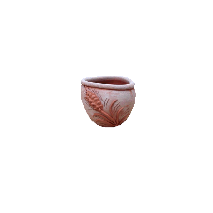 Galestro Terracotta Pflanztopf – Ciotola Triangolare Alta Con Grano – H 11.5 × D 14 cm
