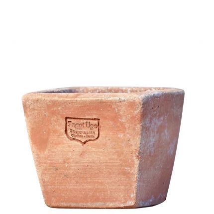 Impruneta Terracotta, Dido, Blumentopf, quadratisch, schlicht, klein, grau, Vierecktopf, Terracottatopf