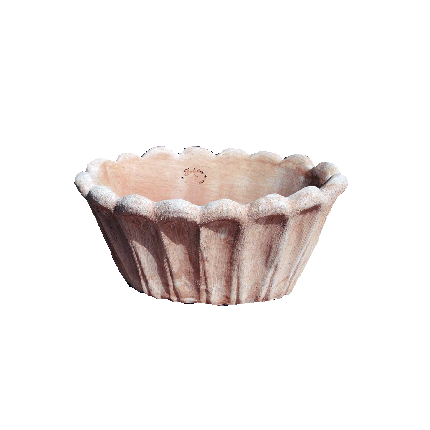 Galestro Terracotta Ovales Pflanzgefäß – Ovale Smerlato – H 15 × D 22 × L 30 cm