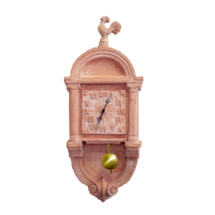 Galestro Terracotta Terracotta-Uhr – Orologio A Pendolo – H 80 × D 34 cm