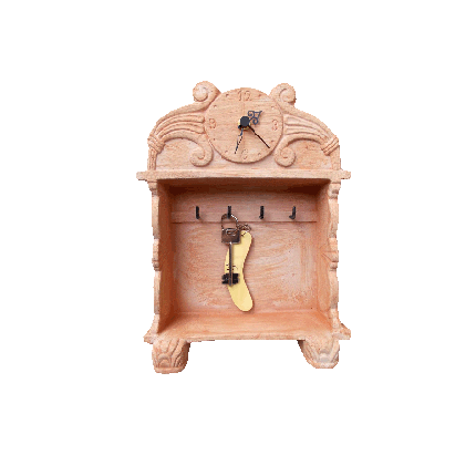 Galestro Terracotta Terracotta-Uhr – Portachiavi Con Orologio – H 31 × D 10 × L 23 cm