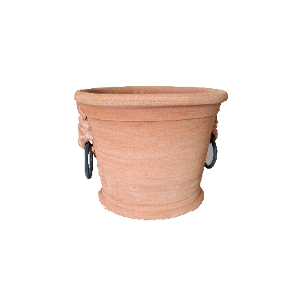Galestro Terracotta Pflanzgefäß – Caspo' Con Anelli In Ferro