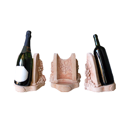 Galestro Terracotta Terracotta-Dekoration – Espositore Per Bottiglie – H 20 × D 15 × L 22 cm