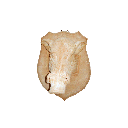 Galestro Terracotta Terracotta-Dekoration – Testa Di Cinghiale – H 50 × D 40 cm
