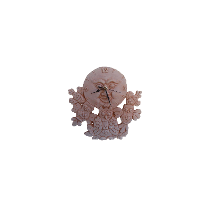 Galestro Terracotta Terracotta-Uhr – Orologio Gufomania – H 26 × D 26 cm