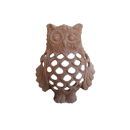 Galestro Terracotta Leuchte – Gufo Per Illuminazione – H 28 × D 22 cm