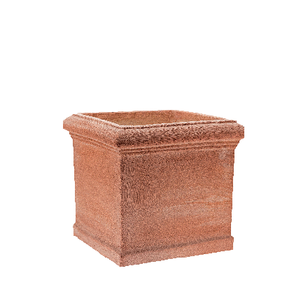 Galestro Terracotta Eckiges Pflanzgefäß – Cubo Liscio – H 43 × D 46 × L 46 cm