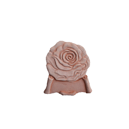 Galestro Terracotta Terracotta-Dekoration – Rosa Segnaposto – H 15 × D 13 cm