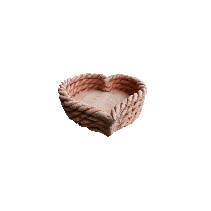 Galestro Terracotta Terracotta-Dekoration – Cuore – H 4 × D 12 × L 12 cm