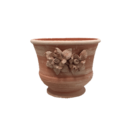 Galestro Terracotta Pflanzgefäß – Caspo' Con Rose