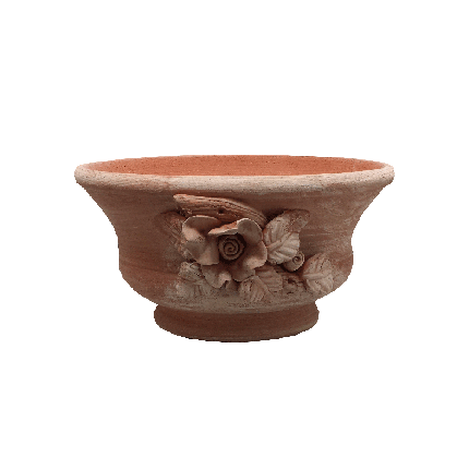Galestro Terracotta Pflanzschale – Ciotola Con Rose – H 18 × D 35 cm