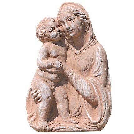 Impruneta Terracotta, Vergine col Figlio Altorilievo - Della Robbia, Wandbild Jungfrau mit Kind, Dekoration, Relief