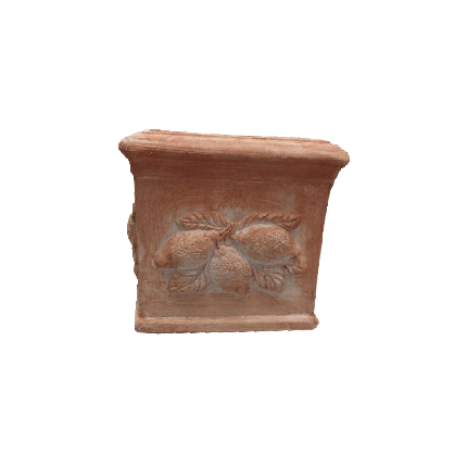 Galestro Terracotta Eckiges Pflanzgefäß – Cubo Con Limoni – H 20 × D 20 × L 20 cm